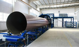 Continuous filament winding machine is used to producing FRP pipes